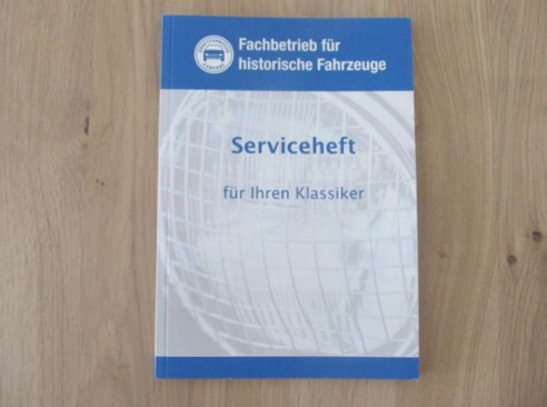 Service booklet for classic cars