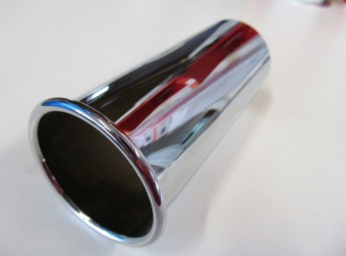 Chrome trim for exhaust tailpipe