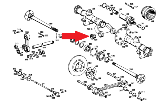 Rear Axle plain bearing bush for the 600 rear axle.